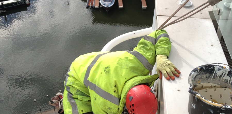 Painting of metal railings – East London